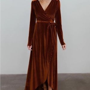 Baltic Born - Jada Ribbed Velvet Wrap Dress - XS